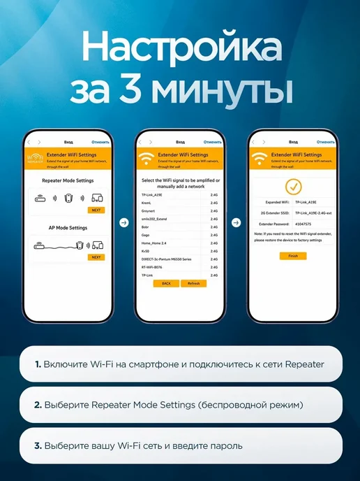 Усилитель WiFi, репитер сигнала вайфай беспроводной, белый, фото 3