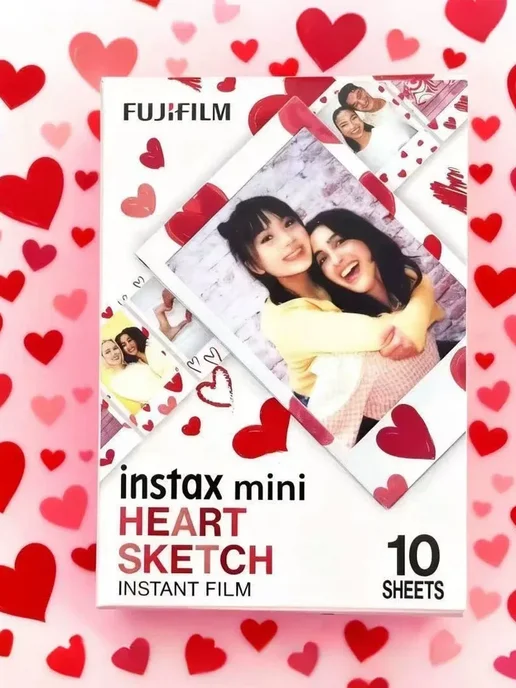 FUJIFILM Heart Sketch Total пленка для фотоаппарата Instax M, розовый, фото 6