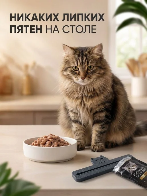 Пресс для влажного корма для кошек ПОДАРОК, черный, черный, фото 8