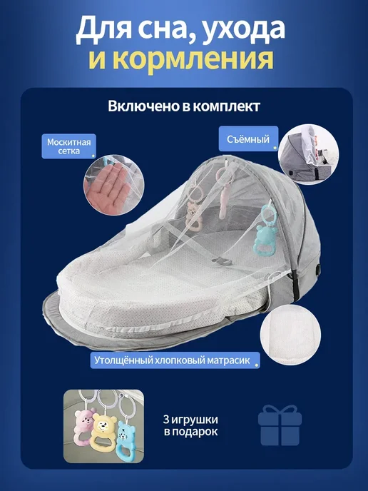 Кокон-кроватка для новорожденных – уют и безопасность, белый, фото 4