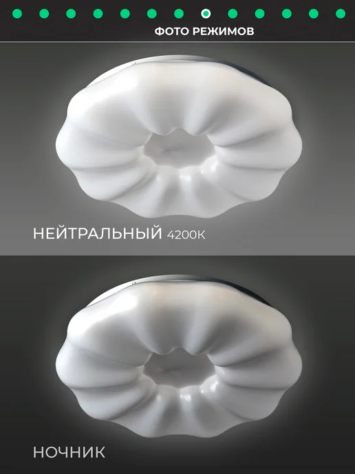 CBETЛO Люстра потолочная для гостиной, спальни, кухни, белый, фото 4