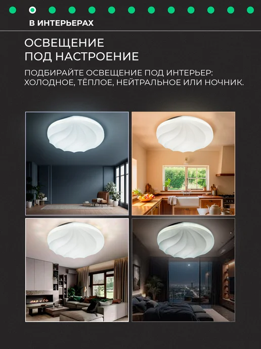 Люстра потолочная светодиодная на кухню, в спальню, гостиную, белый, фото 4