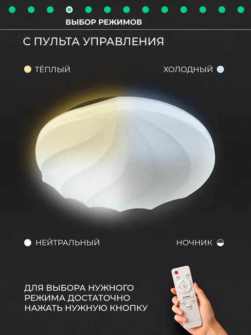 Люстра потолочная светодиодная на кухню, в спальню, гостиную, белый, фото 5