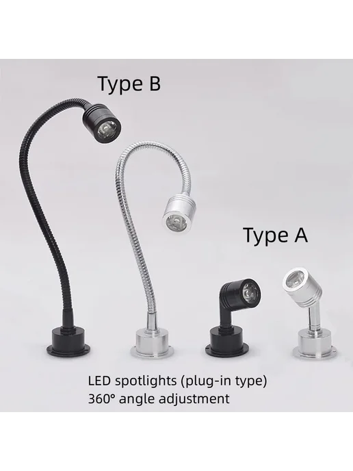 LED Hose1W 3W Потолочные светильники Black Warmwhite, TypeB, 3 Вт