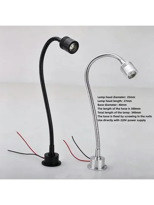 LED Hose1W 3W Потолочные светильники Black Warmwhite, TypeB, 3 Вт, фото 3