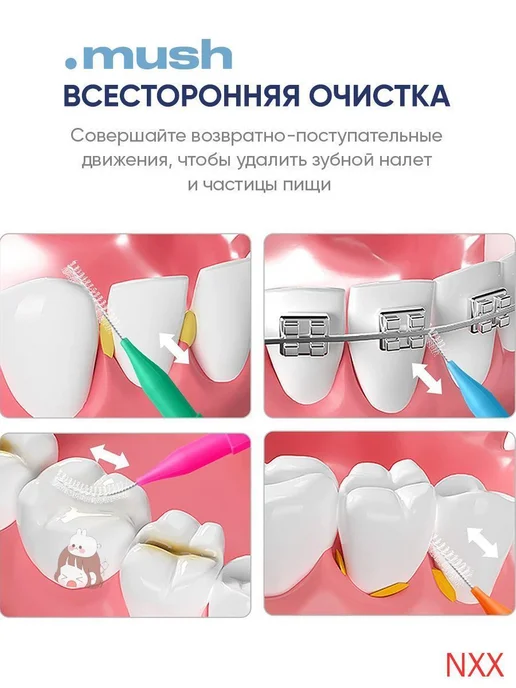 Ершики межзубные ультра тонкие 0,4 мм, зубной ершик для и, вариант, фото 3