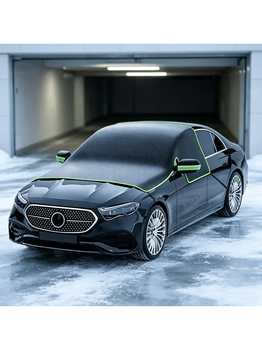 Зимний чехол для лобового стекла автомобиля из оксфордской т, зеленый, фото 5