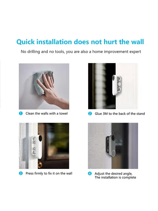 Держатель для Google Nest Doorbell white, белый, фото 5