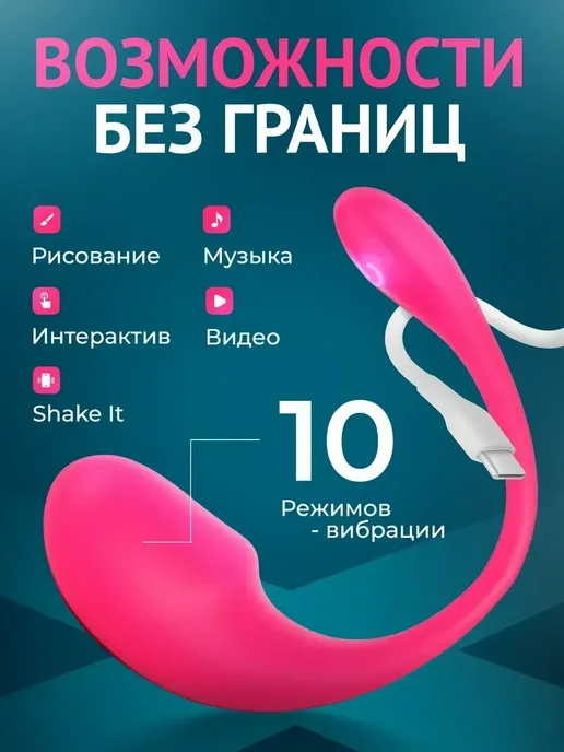 Мощный вибратор яйцо с 10 режимами для женщин, розовый, фото 3