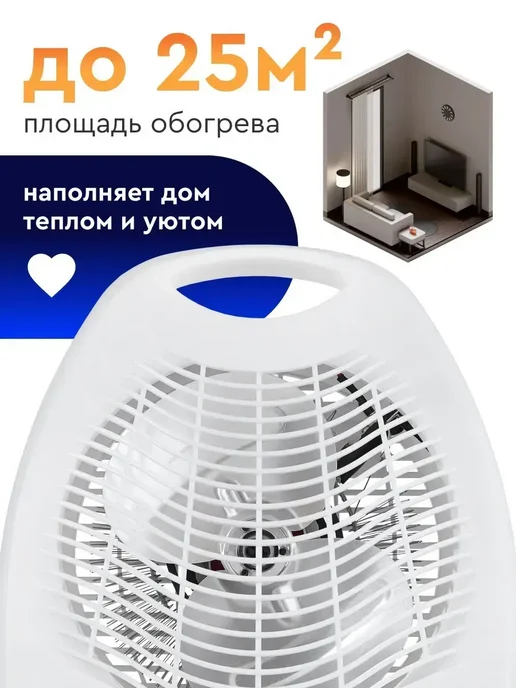 Тепловентилятор электрический СТАРТ настольный обогреватель, вариант, фото 4