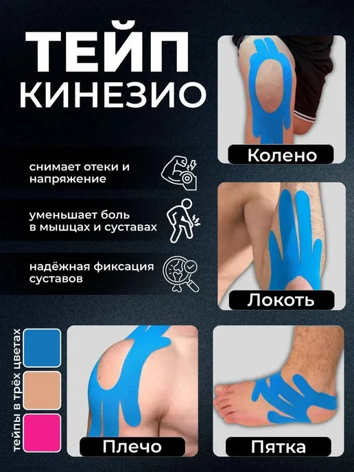 Кинезиотейп 11х30 см, 11x30 см, фото 2