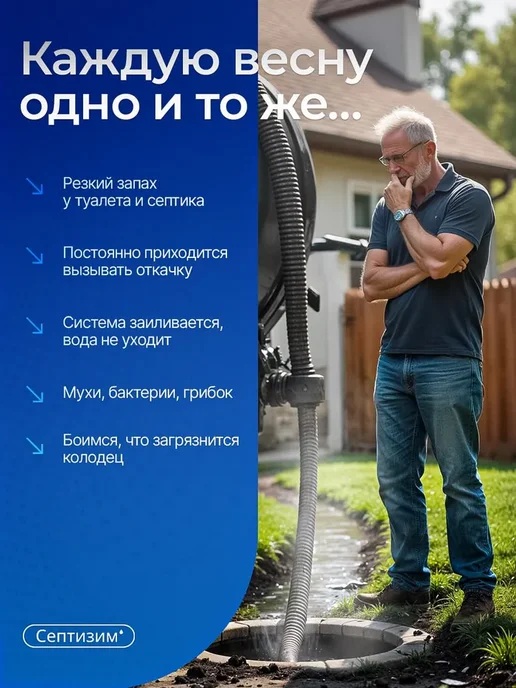 Средство для септиков и выгребных ям 1л + 1л, 1 л, 1 л, фото 2