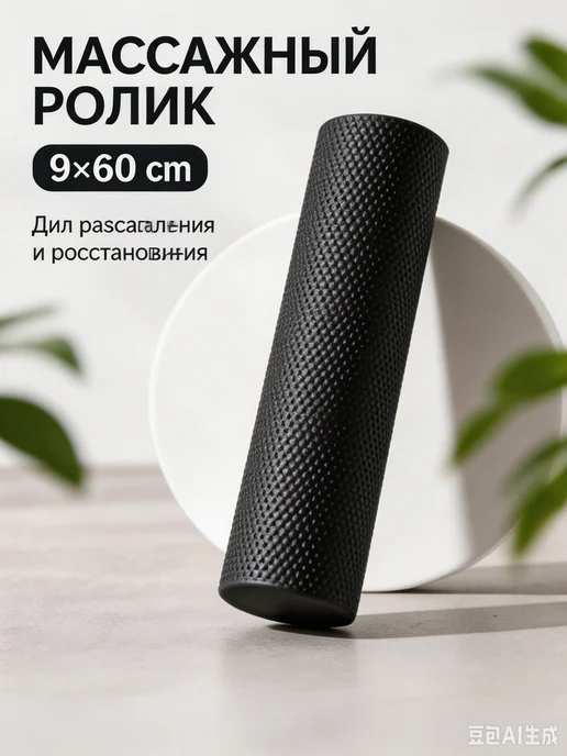 Массажный ролик для спины средней жесткости 60х9 см, ва, 60x9 см