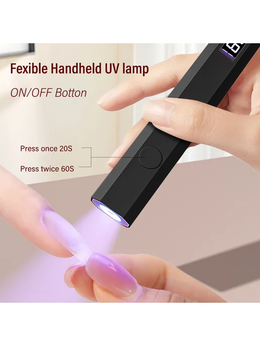 LULAA Портативная Мини Сушилка для Ногтей Rechargeable Pink, вариант, фото 4