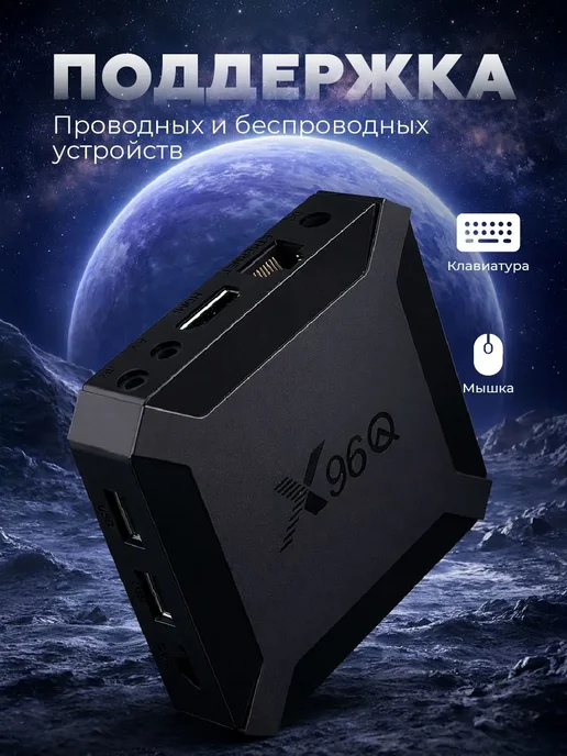 Смарт ТВ приставка для телевизора WiFi X96Q 216 ГБ Андроид с, 216 ГБ, фото 4