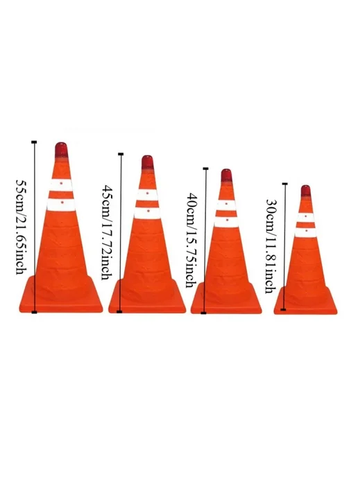Светоотражающий складной конус Orange Red-55cm-, красный, фото 7