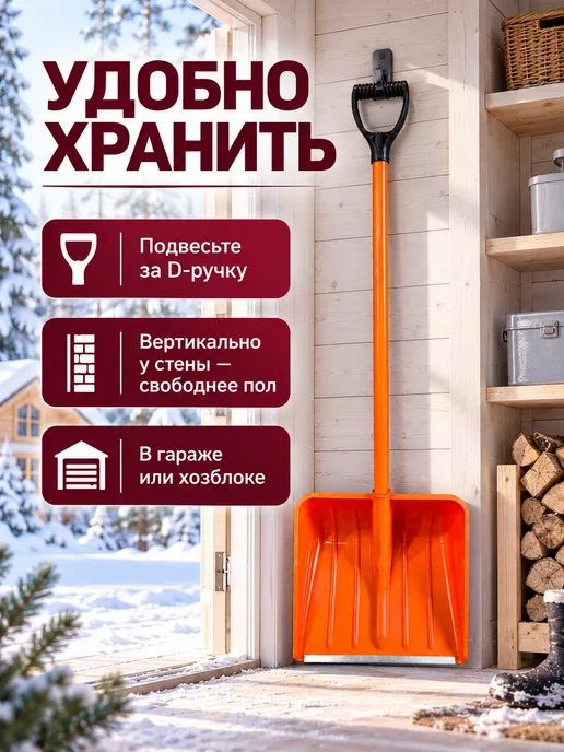 МонСтрой Лопата для снега, оранжевый, фото 4