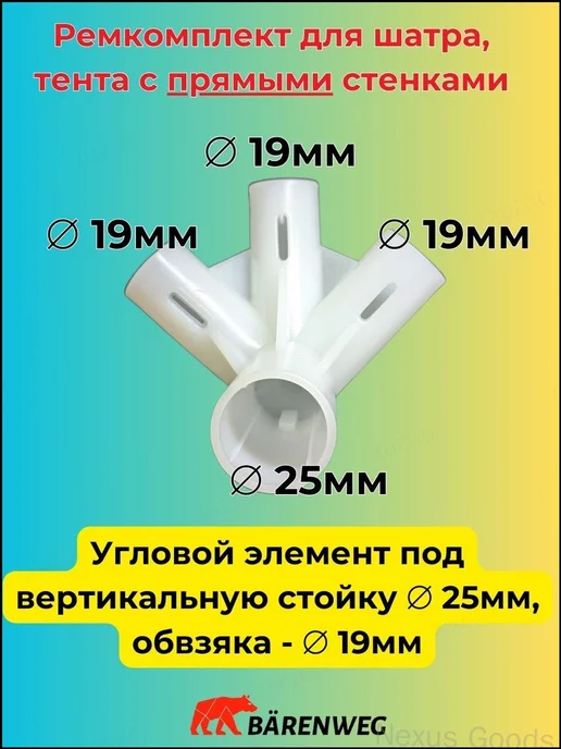 Запчасти для шатра садового, тента прямого, белый, фото 3