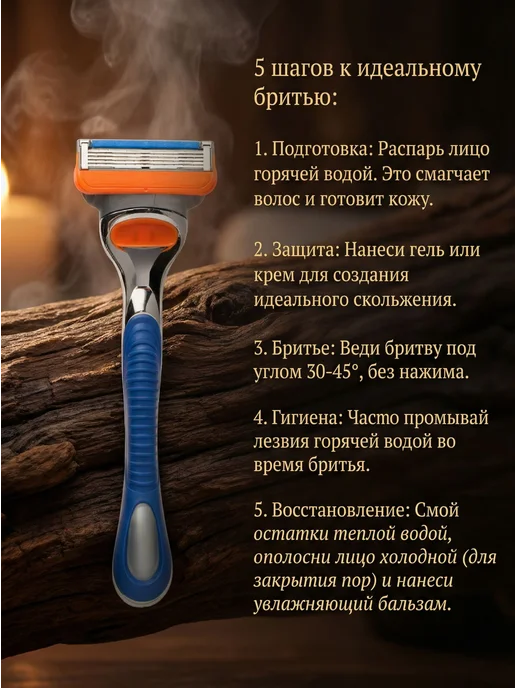 Сменные кассеты для бритья со станком, вариант, фото 5