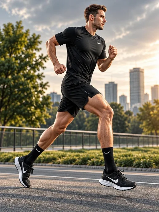 Носки Nike спортивные набор из хлопка, черный, фото 4