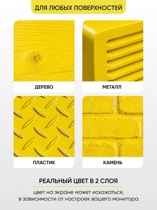 Аэрозольная краска в баллончике ULTIMA Желтая глянцевая, желтый, фото 2