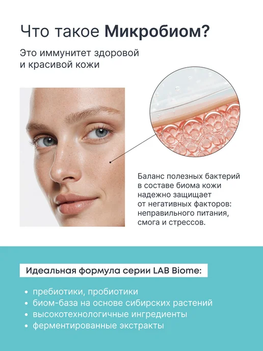 Lab Biome Спрей для лица себорегулирующий с матирующим от и, вариант, фото 2