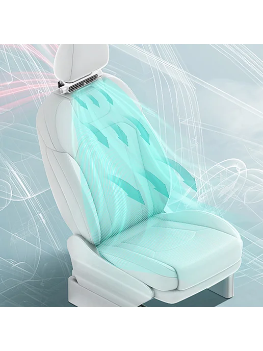 2шт охлад вентилятор для авто, USB, 3скорости, белый, 2 шт, фото 2