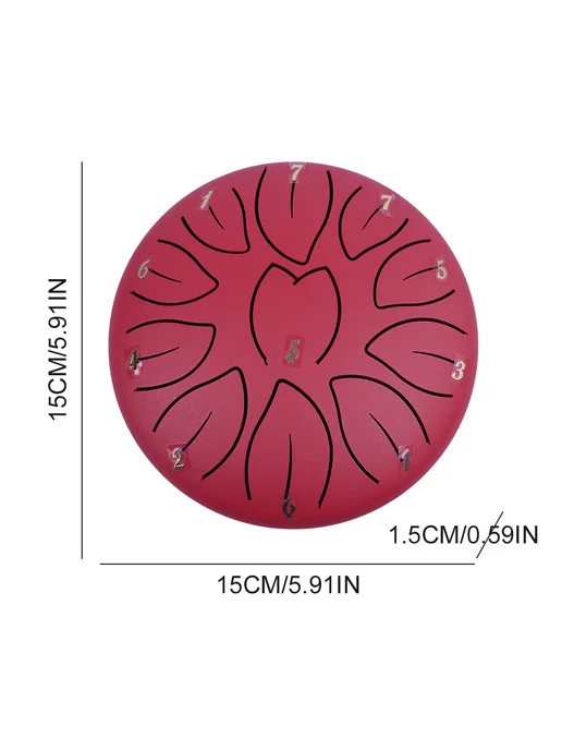 6 дюймов 11 нот Steel Tongue Drum Handpan для для {Brand} (К, красный, фото 5