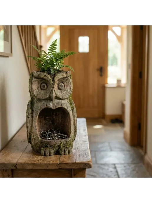 Янтарный подвесной кормушк для птиц в форме совы, Моrtостойч, фиолетовый, фото 5