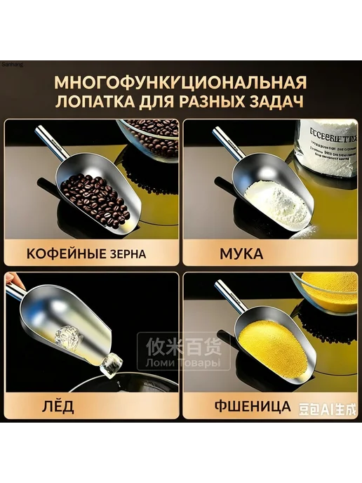 Совок для сыпучих продуктов, льда, 2500 мл, 1 шт, 2,5 л, 1 шт, фото 2