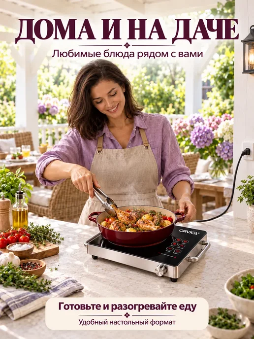 Плита инфракрасная настольная электрическая, черный, фото 3