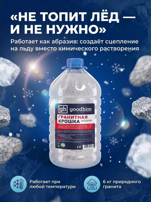 Нет бренда Антигололедный реагент гранитная крошка GOODHIM, противоголо, вариант, фото 2