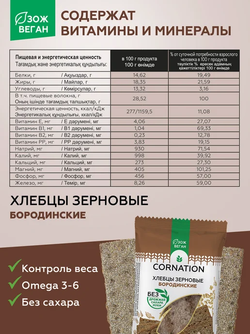Льняные хлебцы без сахара, ржаные Бородинские зерновые 12 по, вариант, фото 6