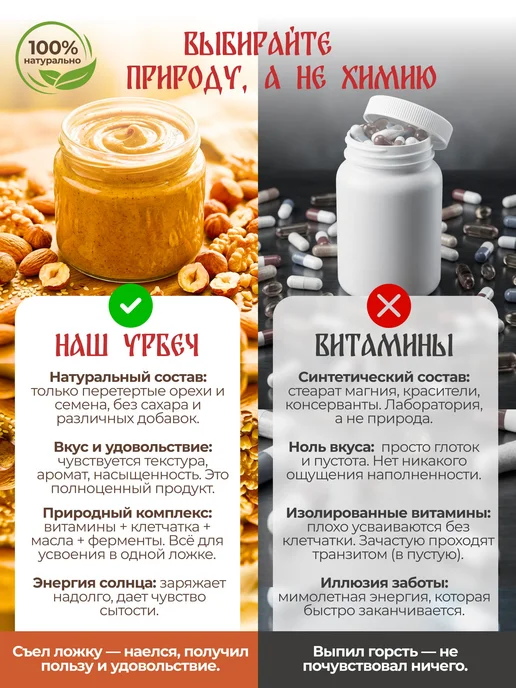 Урбеч из миндаля, фундука и кешью Серпуховский Маслодел, ореховая паста 180г, вариант, фото 4
