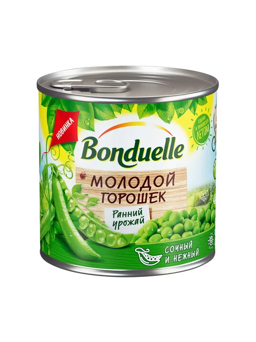 Горошек Bonduelle Молодой 212 г, 212 г, фото 3