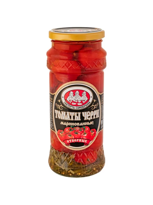 Томаты СкатертьСамобранка Черри маринованные отборные 550 г, 550 г, фото 2