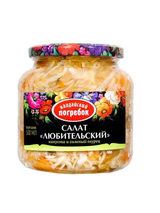 Валдайский погребок Салат Любительский с капустой и соленым, вариант, фото 2
