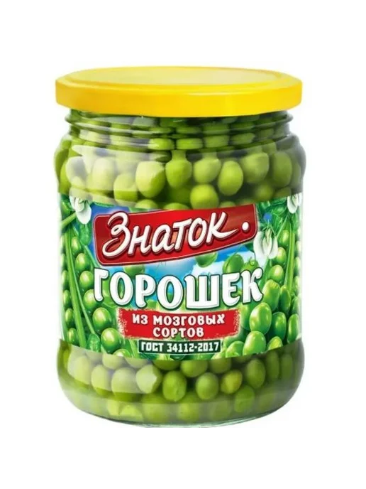 "ЗНАТОК" Зеленый горошек 450гр.3шт. стб, 450 г, фото 3