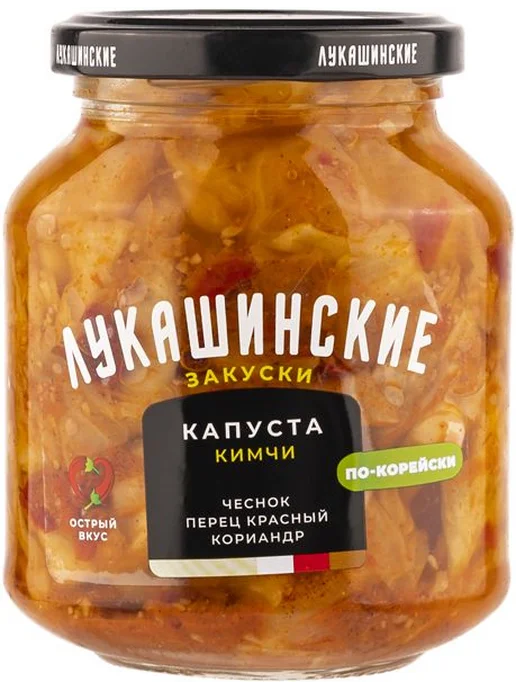 Капуста Лукашинские кимчи по корейски Оким ПК сб, 340 г, 340 г