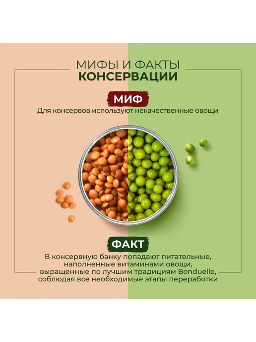 Горошек Bonduelle зеленый нежный консервированный 400 г x 3, 400 г, фото 5