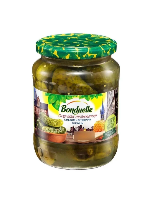 Огурцы Bonduelle Подижонски маринованные 680 г, 680 г