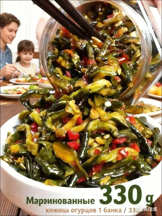 Маринованные кожицы огурцов 1 банка 330 г, 330 г