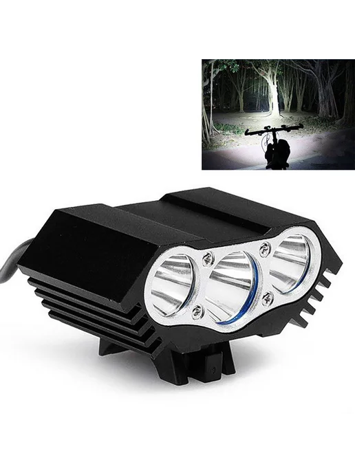 Велосипедный фонарь LED XM-L T6, 3000 лм, USB, вариант