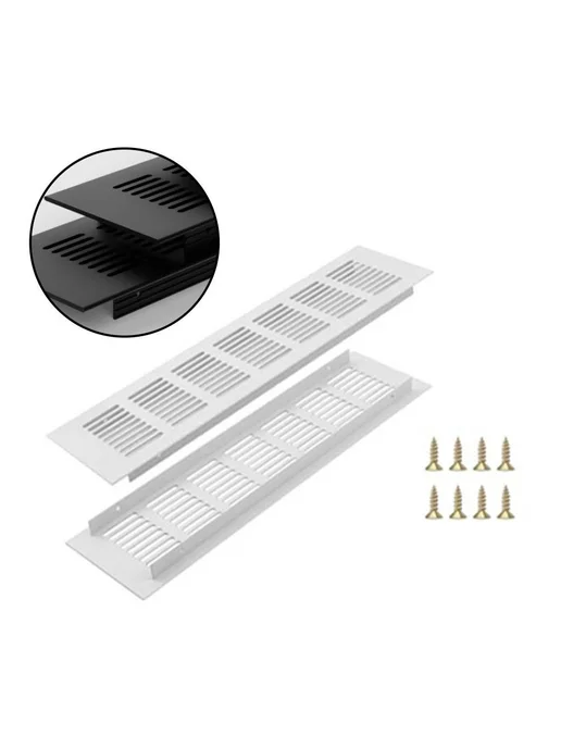 Алюминиевая вентиляционная решетка 20x5 см, белая, для шка, 20x5 см, фото 4