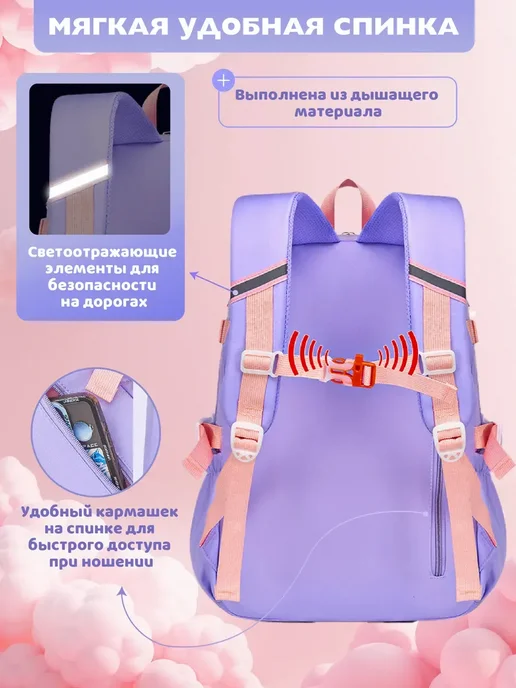 Портфель школьный подростковый, синий, фото 2