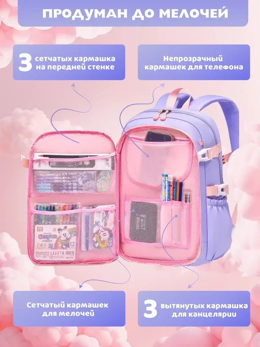Портфель школьный подростковый, синий, фото 5