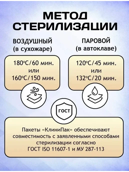 Нет бренда Крафт пакеты КОМБИ 60х100 мм набор 500 шт. белые с пленкой б, 60x100 мм, 500 шт, фото 4
