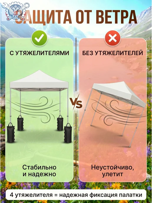 Утяжелители для палатки 4 шт, грузы для тента, 4 шт, фото 2
