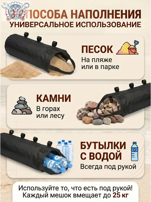 Утяжелители для палатки 4 шт, грузы для тента, 4 шт, фото 3