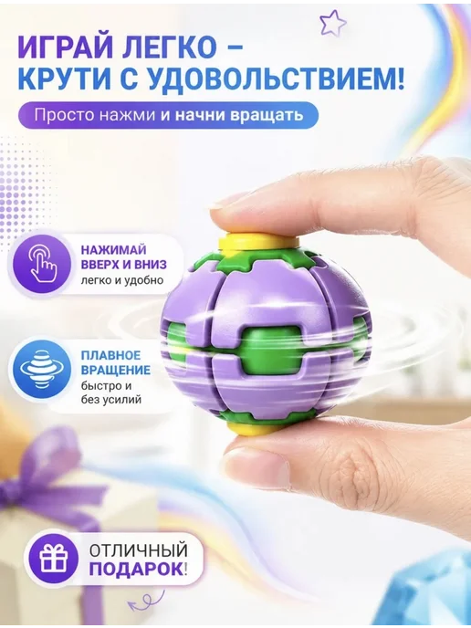 Игрушка антистресс, вращающийся шартрансформер, спиннер, для, вариант, фото 3